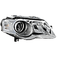 Passenger Side Headlight, with Bulb, Halogen, Clear Lens, CAPA Certified