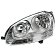 2006-2009 Volkswagen GTI - Driver Side Halogen Headlight, with Bulb, Clear Lens