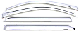 684252 Front and Rear Window Visor, Chrome