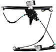 Front, Driver Side Window Regulator, Power, Without Cable Adjusters