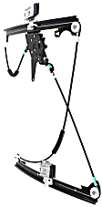 Front, Driver Side Window Regulator, Power, Without Cable Adjusters