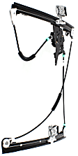 Front, Driver Side Window Regulator, Power, Without Cable Adjusters