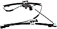 Front, Driver Side Window Regulator, Power, Without Cable Adjusters