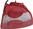 Passenger Side Tail Light, without Bulb, Halogen, Clear and Red Lens, Without W8 Model, Sedan