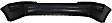 Rear Primed Bumper Cover, Sedan, With Center Molding