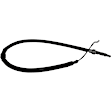 V10-30083 Parking Brake Cable, Rear - Replaces OE Number 7D0609701