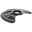V30-2564 Front, Passenger Side Brake Dust Shields, Sheet Steel, OE Replacement Series