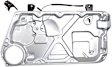 Front, Passenger Side VDO OE Replacement Power Window Regulator, Without Motor
