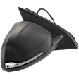 Passenger Side Mirror, Power, Manual Folding, Heated, Paintable, In-housing Signal Light, With memory, With Puddle Light, No Auto-Dimming, No Blind Spot Feature