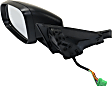 Driver Side Mirror, Power, Manual Folding, Heated, Paintable, In-housing Signal Light, With memory, With Puddle Light, No Auto-Dimming, No Blind Spot Feature