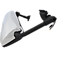 Passenger Side Mirror, Upper - Power Adjust, Lower - Manual Adjust, Heated, Manual Folding, Chrome, No Signal Light, No Memory, No Puddle Light, No Auto-Dimming, No Blind Spot Feature