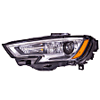 46824 Driver Side Xenon/LED Headlight, Without bulb(s), Clear Lens, OE Replacement Series