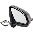 Passenger Side Mirror, Power Adjust, Heated, Manual Folding, Textured Black, No Signal Light, No Memory, No Puddle Light, No Auto-Dim, No Blind Spot Feature