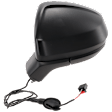Driver Side Mirror, Power Adjust, Non-Heated, Manual Folding, Textured Black, No Signal Light, No Memory, No Puddle Light, No Auto-Dim, No Blind Spot Feature