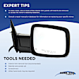 Driver Side Mirror, Manual Adjust, Non-Folding, Non-Heated, Chrome, No Signal Light, No Memory, No Puddle Light, No Auto-Dimming, No Blind Spot Feature, Sedan