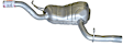 VW39905 Center Muffler, Natural