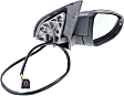 Passenger Side Mirror, Power, Manual Folding, Heated, Paintable, In-housing Signal Light, With memory, No Puddle Light, No Auto-Dimming, No Blind Spot Feature