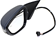 Driver Side Mirror, Power Adjust, Manual Folding, Heated, Paintable, In-housing Signal Light, With memory, With Puddle Light, No Auto-Dimming, No Blind Spot Feature