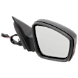 Passenger Side Mirror, Power Adjust, Manual Folding, Heated, Textured Black, In-housing Signal Light, With memory, With Puddle Light, No Auto-Dimming, No Blind Spot Feature