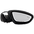 Passenger Side Mirror, Power Adjust, Manual Folding, Heated, Paintable, In-housing Signal Light, With memory, No Puddle Light and Auto-Dimming, With BSD in Glass, With Side Object Sensor