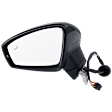 Driver Side Mirror, Power Adjust, Manual Folding, Heated, Paintable, In-glass Signal Light, No Memory, No Puddle Light, No Auto-Dimming, With Blind Spot Detection in Glass