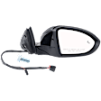 2023 Volkswagen Jetta - Passenger Side Mirror, Power Adjust, Heated, Paintable, Manual Folding, No Signal Light, With Blind Spot Detection in Glass, No Memory, No Puddle Light, No Auto-Dimming