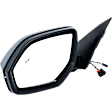 Driver Side Mirror, Power Adjust, Heated, Manual Folding, Paintable, In-housing Signal Light, No Memory, No Puddle Light, No Auto-Dim, With Blind Spot Detection in Glass