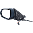 Driver Side Mirror, Power Adjust, Heated, Manual Folding, Paintable, In-housing Signal Light, No Memory, No Puddle Light, No Auto-Dim, With Blind Spot Detection in Glass
