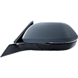 Driver Side Mirror, Power Adjust, Heated, Manual Folding, Paintable, In-housing Signal Light, No Memory, No Puddle Light, No Auto-Dim, With Blind Spot Detection in Glass
