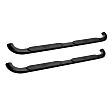 21-1685 Platinum series oval Nerf Bars Powdercoated Black, Cab Length - Set of 2