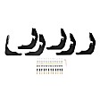 21-23835 Pro Traxx 4 Series Nerf Bars Powdercoated Black, Cab Length - Set of 2