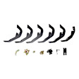 21-63565 Pro Traxx 6 Series Nerf Bars Powdercoated Black, Cab Length - Set of 2