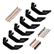 27-2285 Running Board Mounting Kit - Black Powdercoat, Steel, Direct Fit, Kit