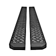 27-74715 Running Boards, Powdercoated Textured Black, Steel, 6.25 in. Step Surface Width, Crew Cab Pickup/Extended Cab Pickup/Sport Utility, 68 In., Mount Kit Not Included, Grate Steps Series