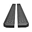 27-74725 Running Boards, Powdercoated Textured Black, Steel, Mounting Kit Required, Crew Cab Pickup/Extended Cab Pickup/Extended Crew Cab Pickup/Sport Utility, 75 In., Grate Steps Series