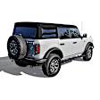 27-74725 Running Boards, Powdercoated Textured Black, Steel, Mounting Kit Required, Crew Cab Pickup/Extended Cab Pickup/Extended Crew Cab Pickup/Sport Utility, 75 In., Grate Steps Series
