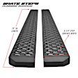 27-74725 Running Boards, Powdercoated Textured Black, Steel, Mounting Kit Required, Crew Cab Pickup/Extended Cab Pickup/Extended Crew Cab Pickup/Sport Utility, 75 In., Grate Steps Series