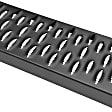 27-80015 Running Boards, Powdercoated Textured Black, Steel, 6.25 in. Step Surface Width, Bolt-On Installation, Includes Mounting Bracket, Grate Steps Series