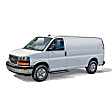 2013 GMC Savana 1500 - Grate Steps Series, Running Boards, Powdercoated Textured Black, Non-Powered, Steel, Set of 2