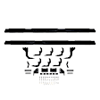 28-534685 R5 M-Series Nerf Bars Powdercoated Textured Black, Wheel to wheel - Set of 2