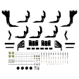 28-534695 R5 M-Series Nerf Bars Powdercoated Textured Black, Wheel to wheel - Set of 2