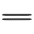 28-81165 Running Boards, Powdercoated Textured Black, Steel, 85 in. Length, Includes Molded Bracket Covers, Mounting Hardware Included, Crew Cab Pickup/Extended Cab Pickup/Standard Cab Pickup, Thrasher Series
