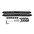 28-81165 Running Boards, Powdercoated Textured Black, Steel, 85 in. Length, Includes Molded Bracket Covers, Mounting Hardware Included, Crew Cab Pickup/Extended Cab Pickup/Standard Cab Pickup, Thrasher Series