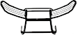 40-2215 Sportsman Series, Powdercoated Black Steel Grille Guard