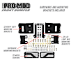58-41225 Pro-Mod Series Front Powdercoated Textured Black Bumper