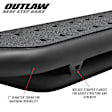 58-54165 Outlaw Series Nerf Bars Powdercoated Textured Black, Cab Length - Set of 2