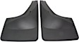 2008 GMC Sierra 1500 - Front, Driver and Passenger Side Mud Flaps, Without Fender Flares, Black, Plastic