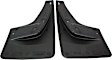 2008 GMC Sierra 1500 - Front, Driver and Passenger Side Mud Flaps, Without Fender Flares, Black, Plastic