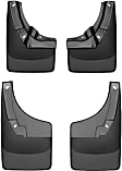 110024-120024 Front and Rear, Driver and Passenger Side Mud Flaps, Black, Plastic, DigitalFit Series