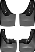 110026-120026 Front and Rear, Driver and Passenger Side Mud Flaps, Black, Plastic, DigitalFit Series